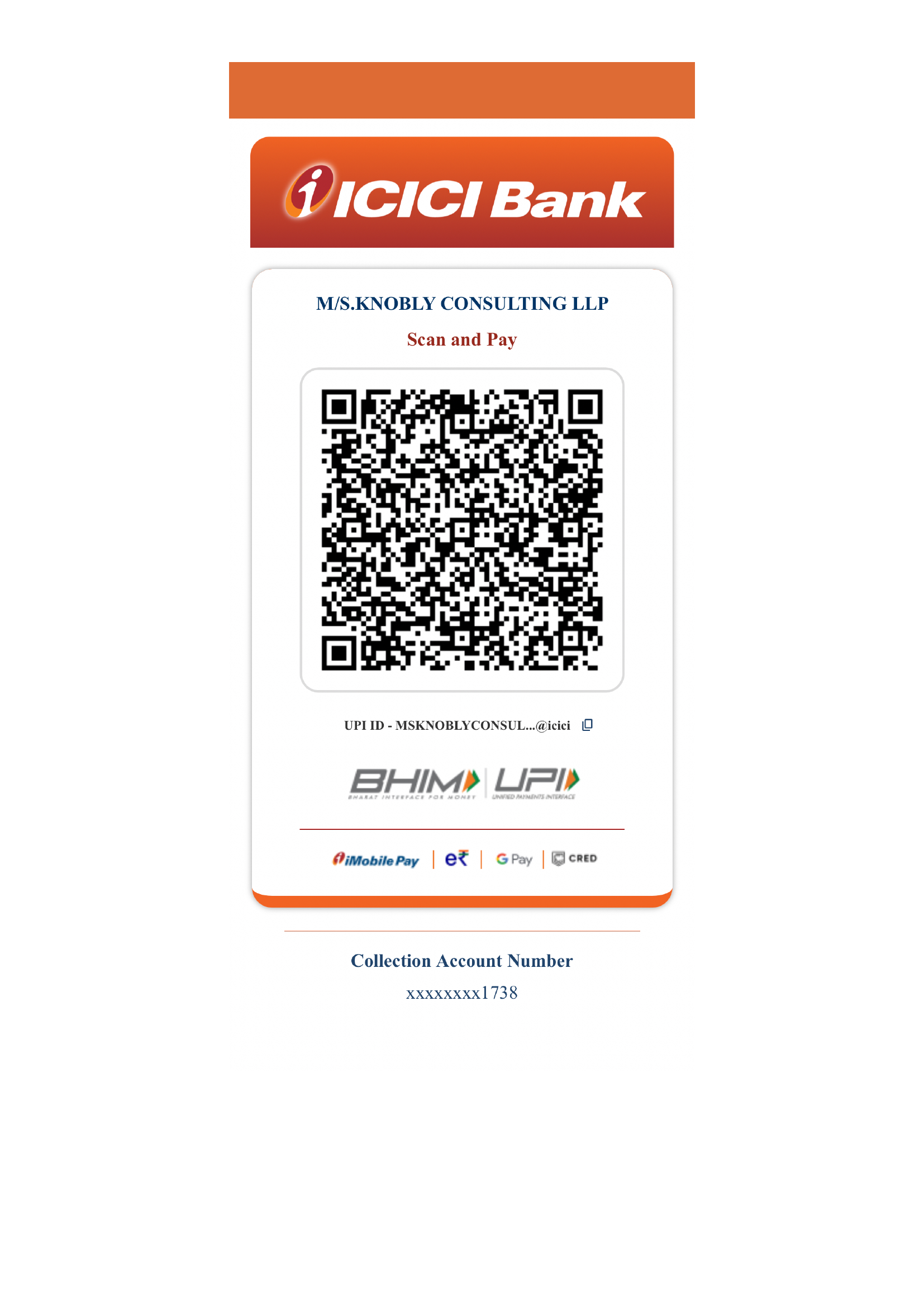 UPI QR Code for payment